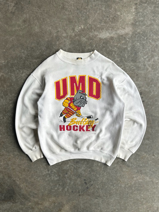 Vintage UMD Bulldogs Hockey Crew - L