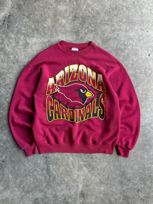 Vintage Arizona Cardinals Maroon Crew - L