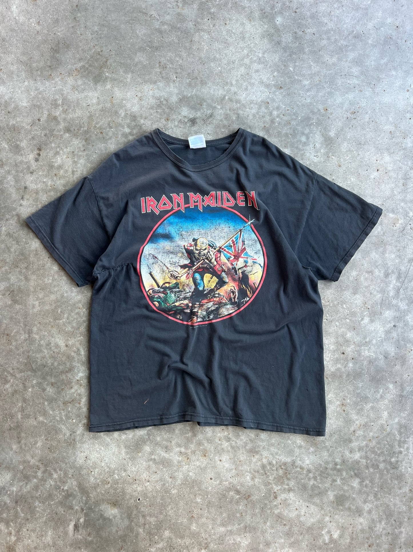 Vintage Faded Black Iron Maiden Shirt - XL