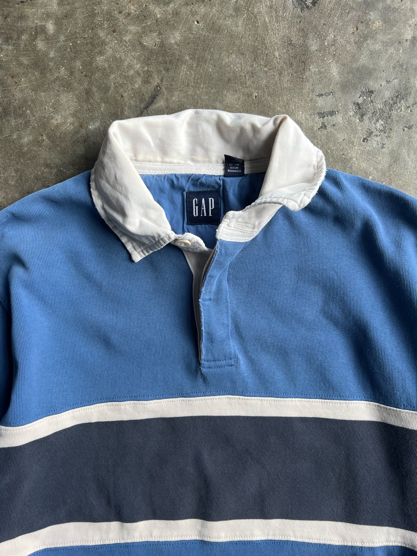 Vintage Blue Striped Gap Long Sleeve - M