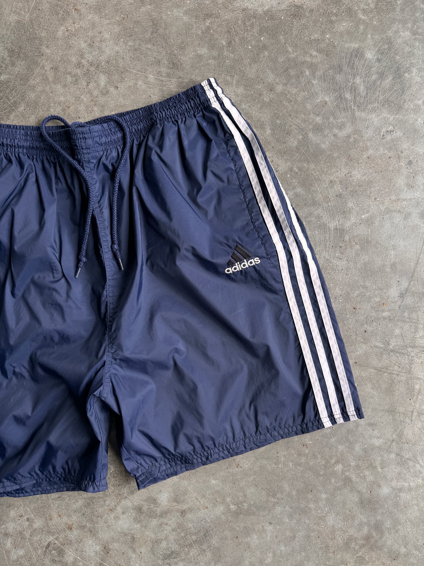 Vintage Reworked Navy Blue Adidas Shorts - XL