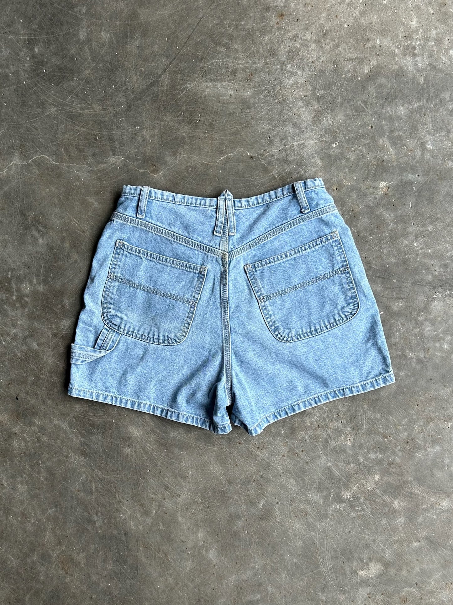 Vintage Light Wash Route 66 Denim Shorts - 28