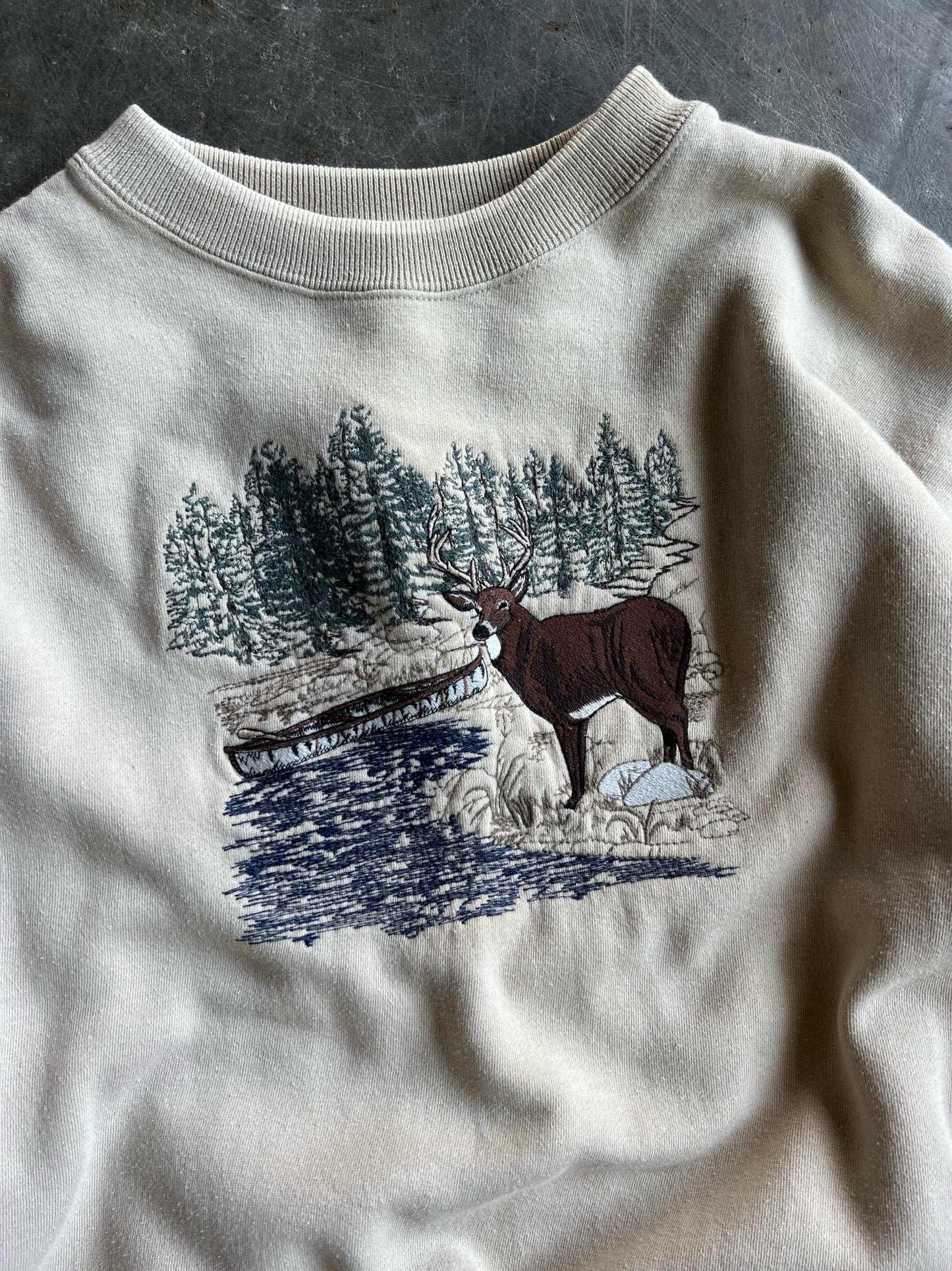 Vintage C&B Deer Crew - L