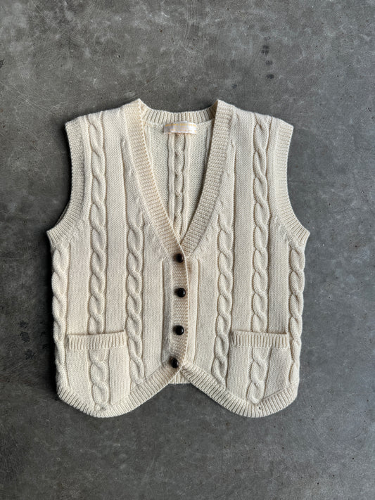 Vintage Brooks Brothers Cream Sweater Vest - S