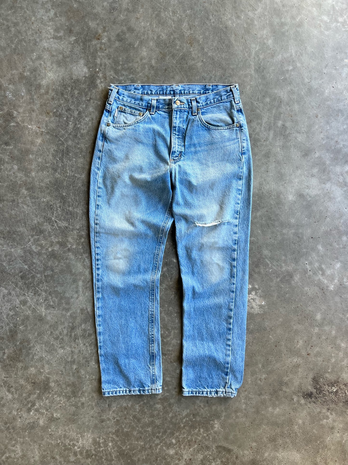 Vintage Distressed Medium Wash Carhartt Pants - 34