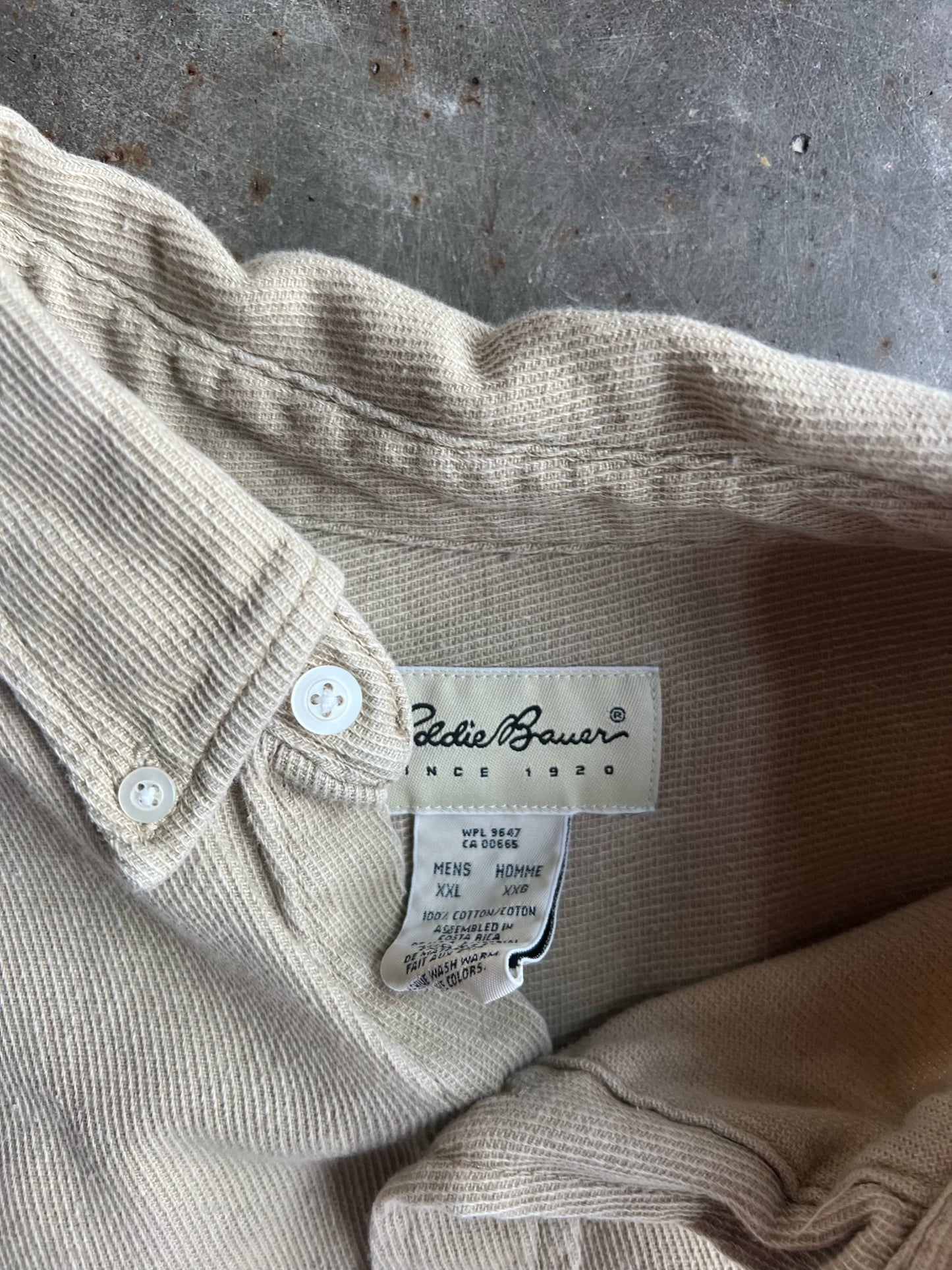 Vintage Cream Eddie Bauer Button Up - XXL