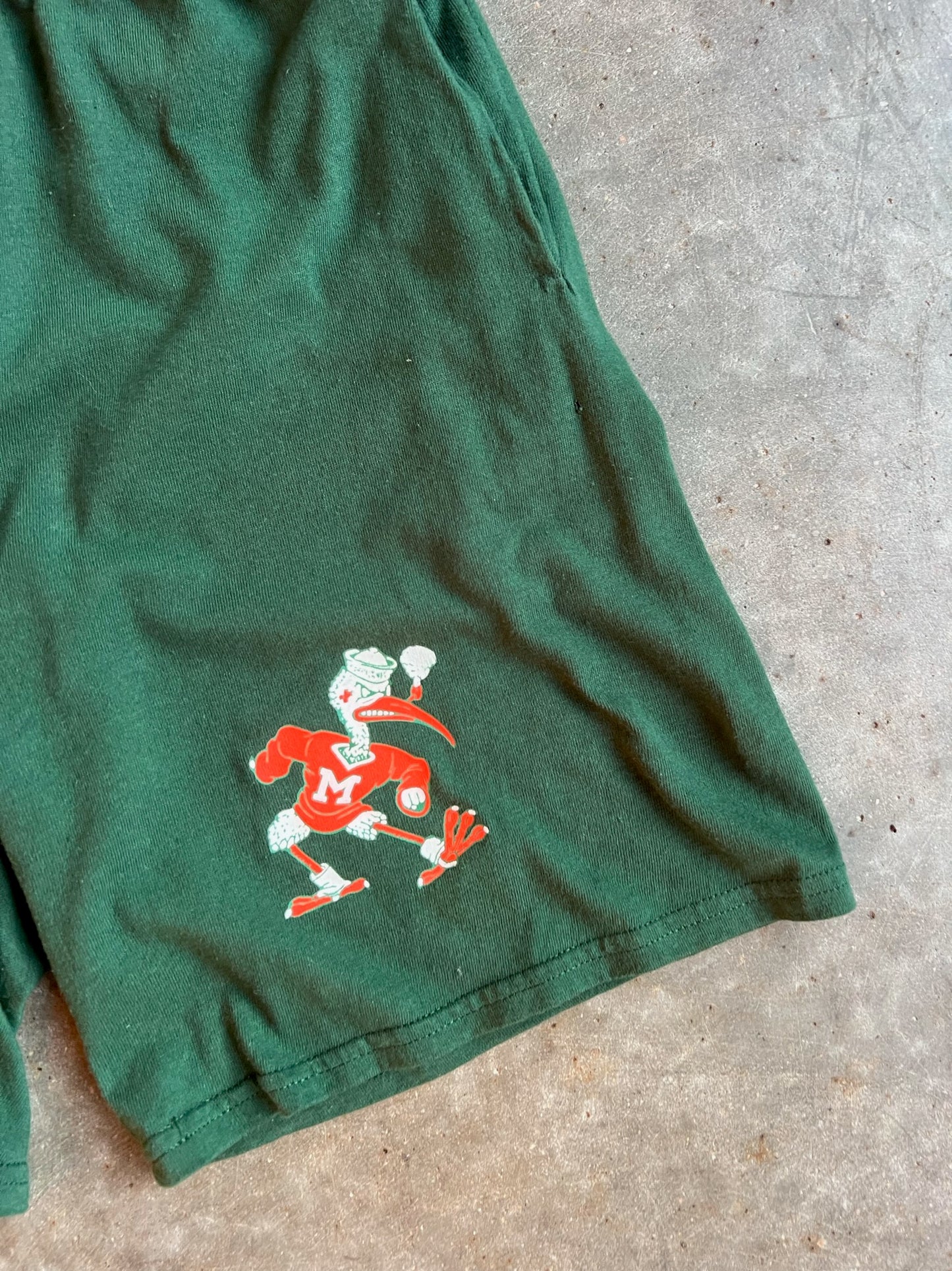 Vintage Green Miami Hurricanes Shorts - M