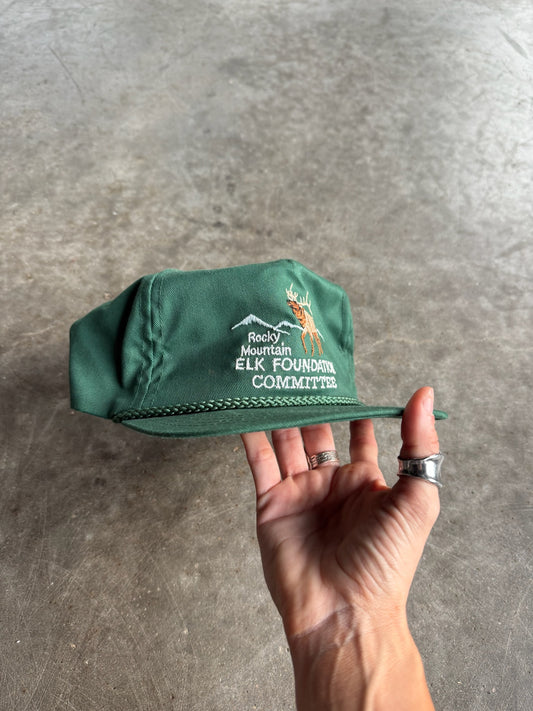 Vintage Green Elk Foundation Adjustable Hat