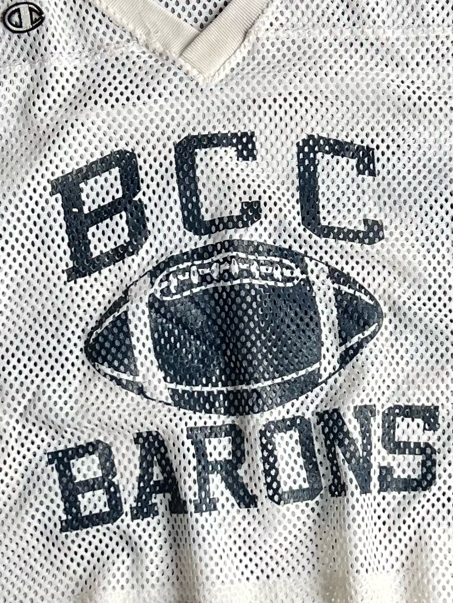 Vintage BCC Barons White Cutoff Jersey - XL