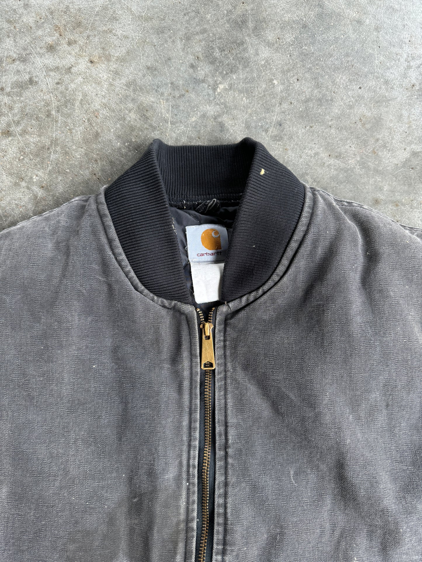 Vintage Black Carhartt Zip Up Vest - XL