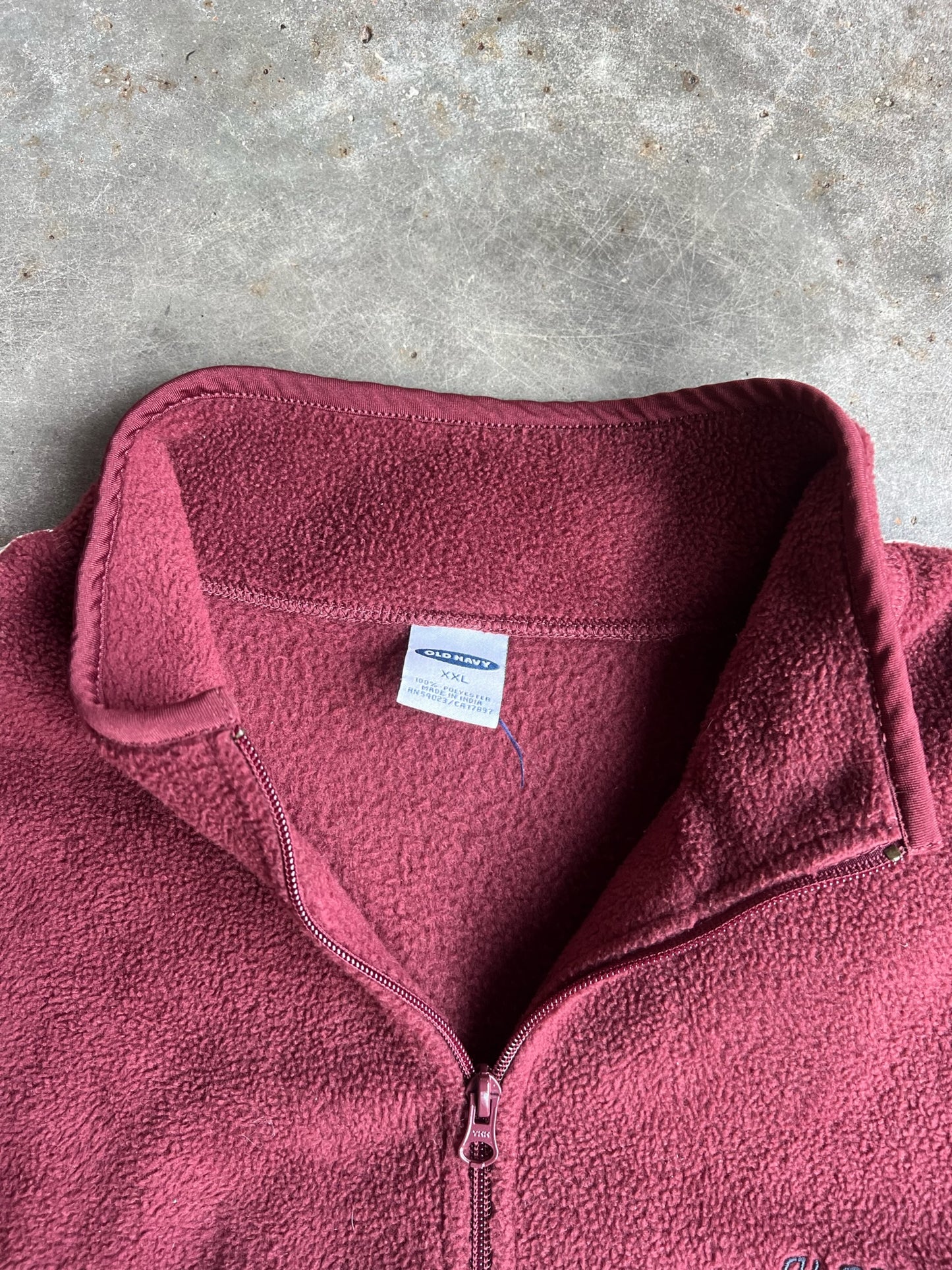 Vintage Maroon Old Navy Fleece Quarter Zip - XXL