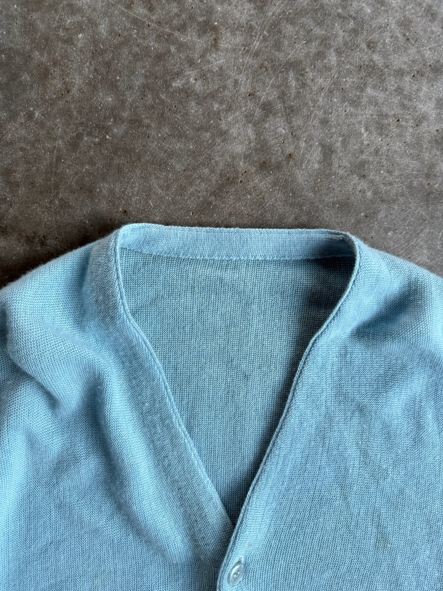 Vintage Baby Blue Button Down Cardigan - M