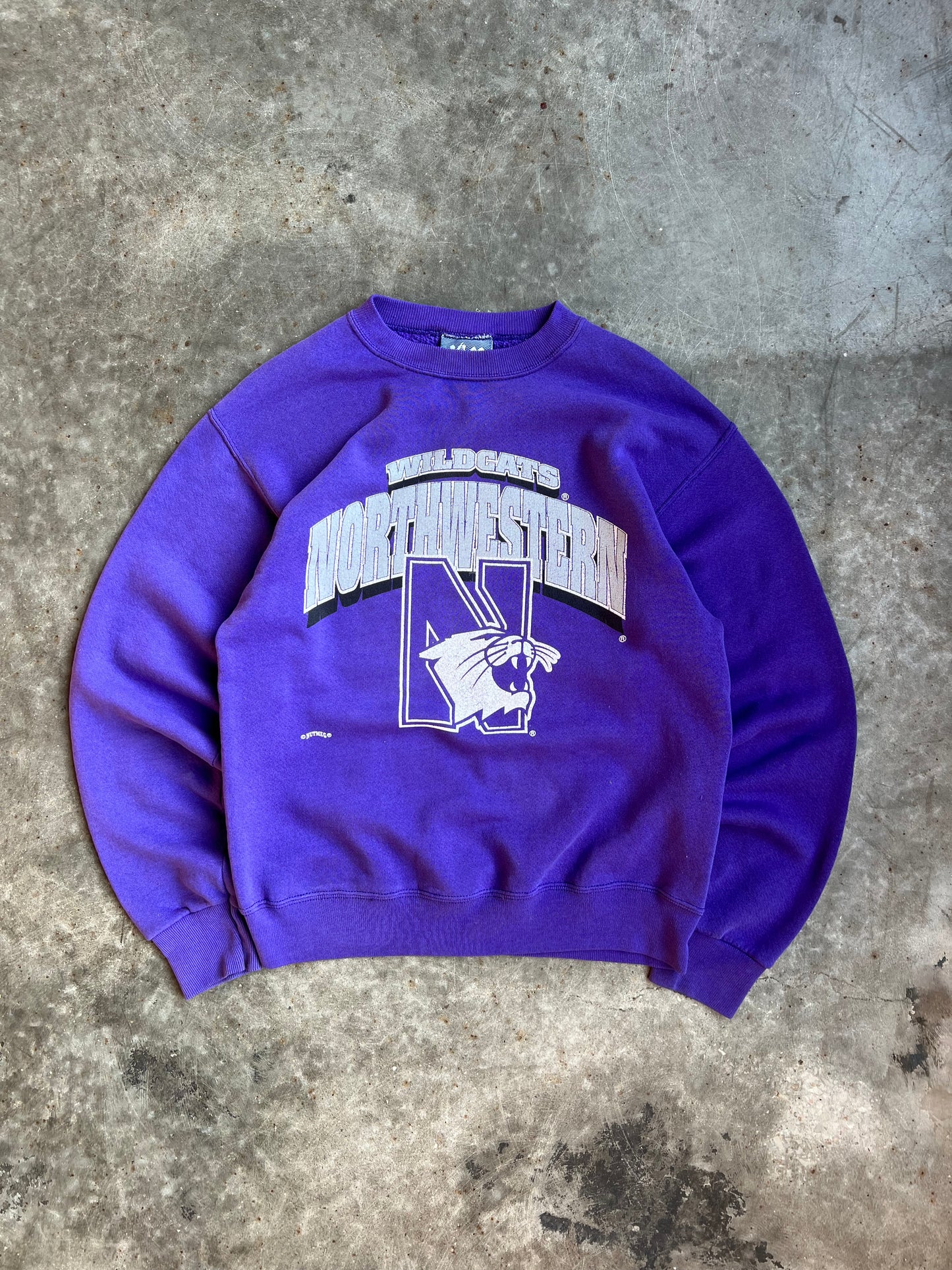 Vintage Northwestern Wildcats Crew - L