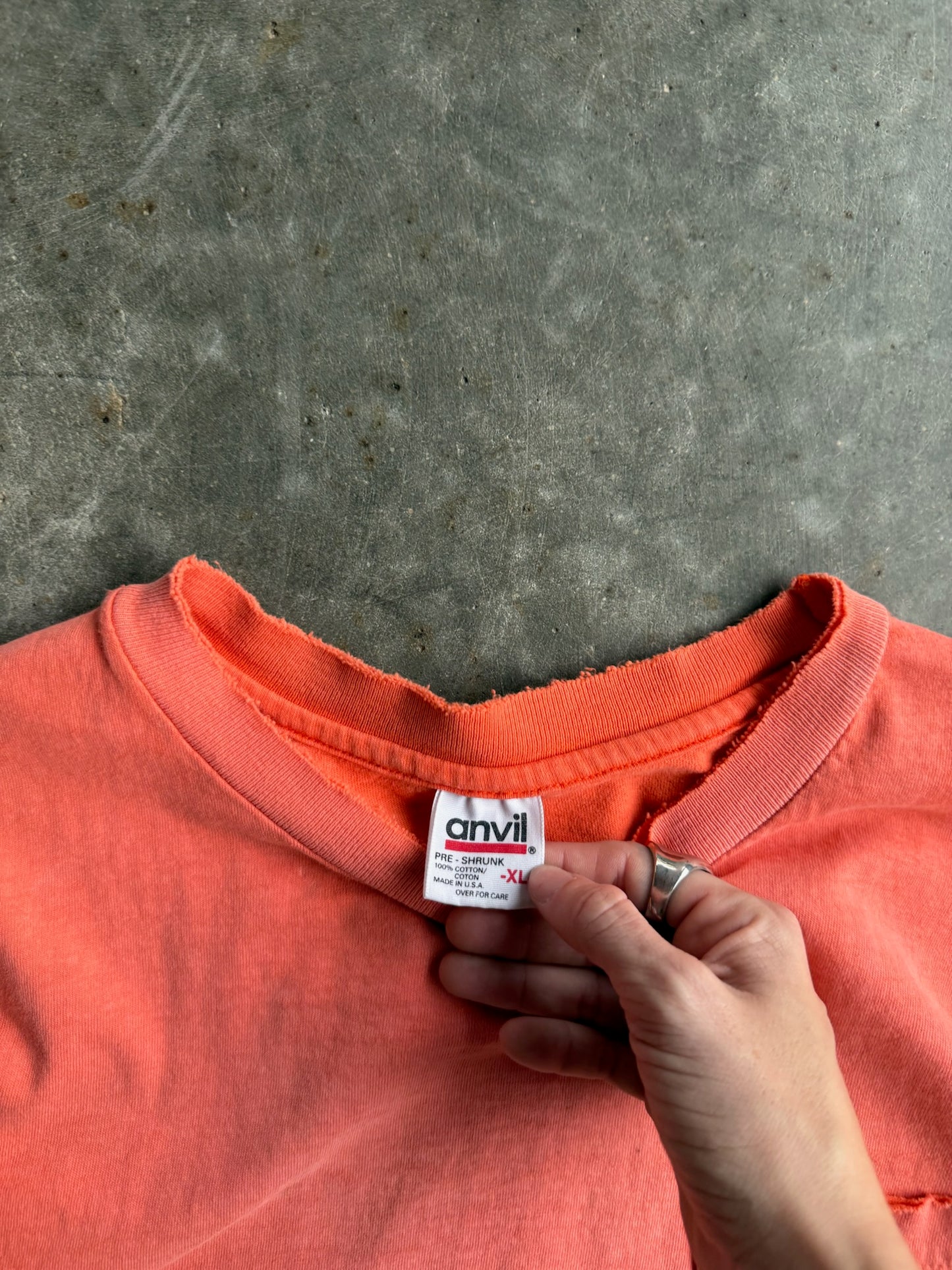 Vintage Faded Orange Blank Shirt - XL