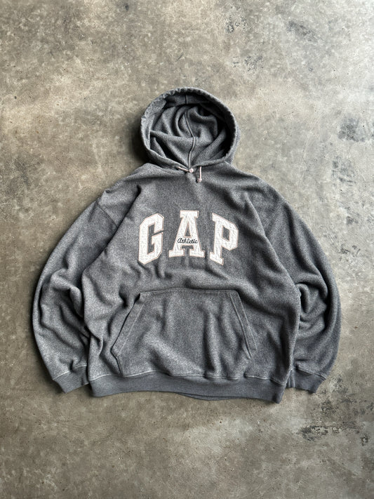 Vintage Grey Fleece Gap Athletic Hoodie - M