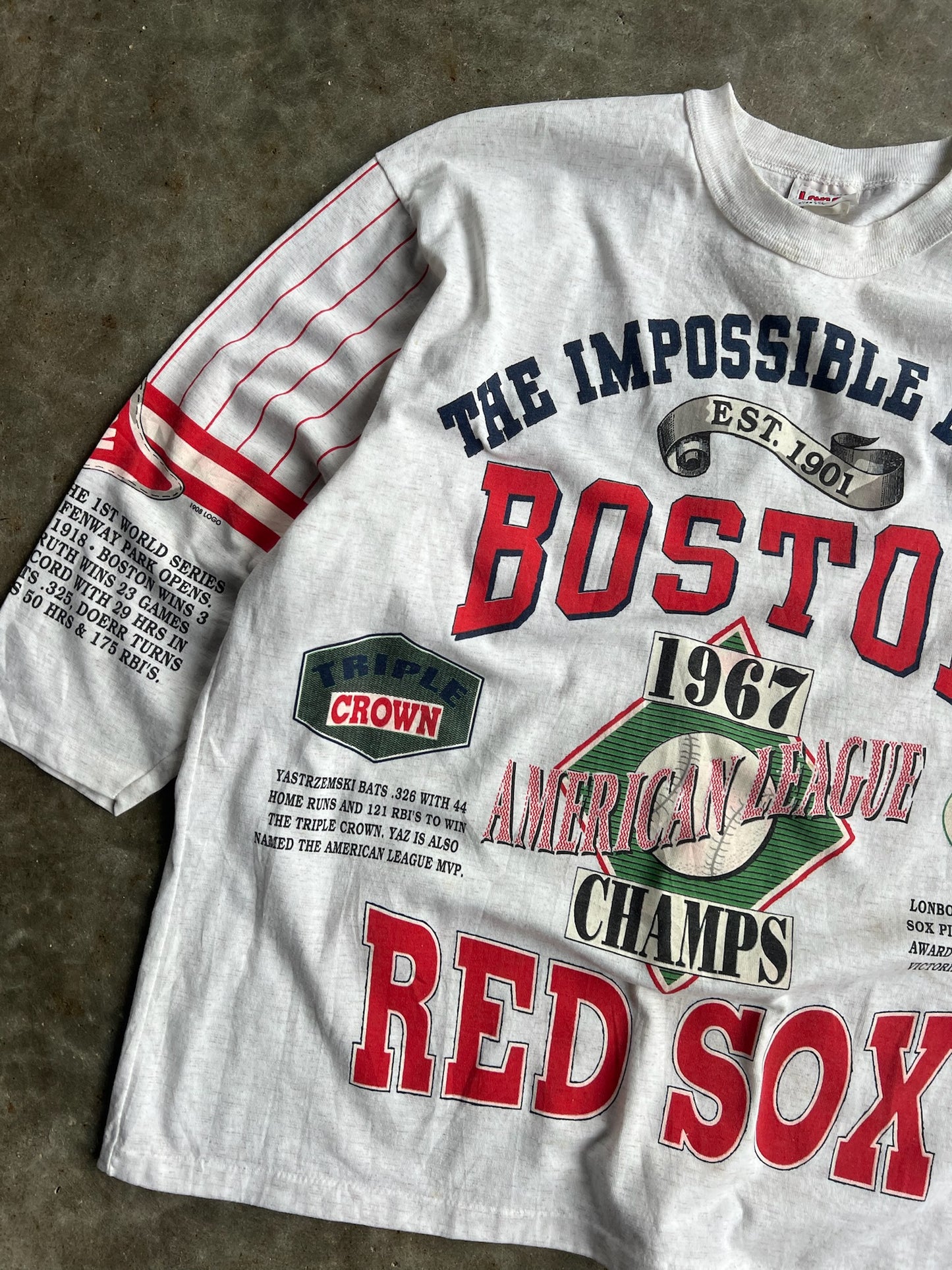 Vintage Boston Red Sox Single Stitch Long Gone Shirt - XL