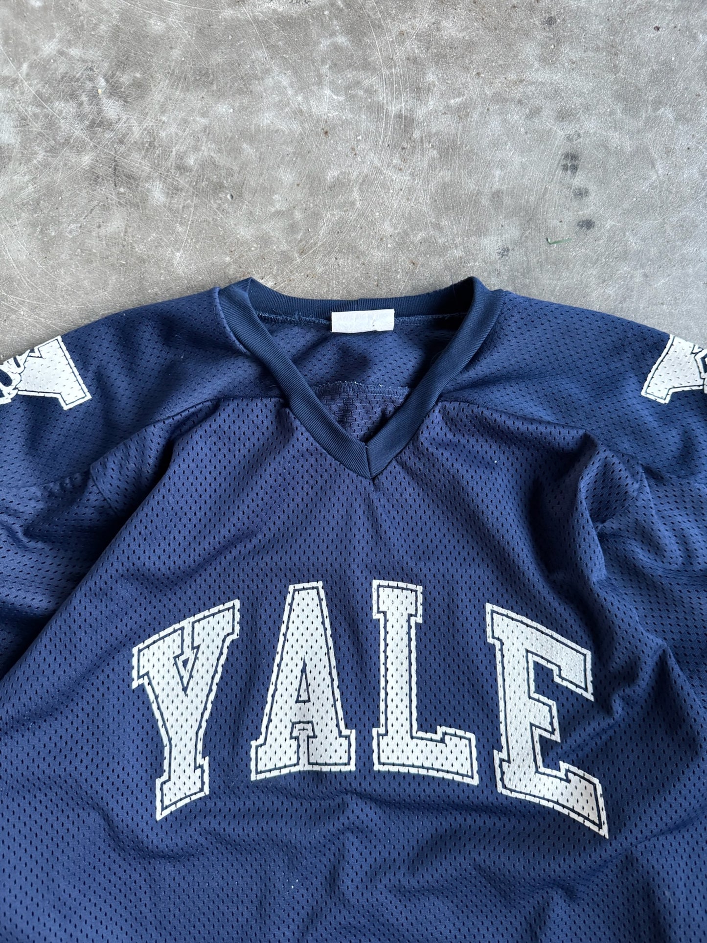 Vintage Yale University Navy Hockey Jersey - M