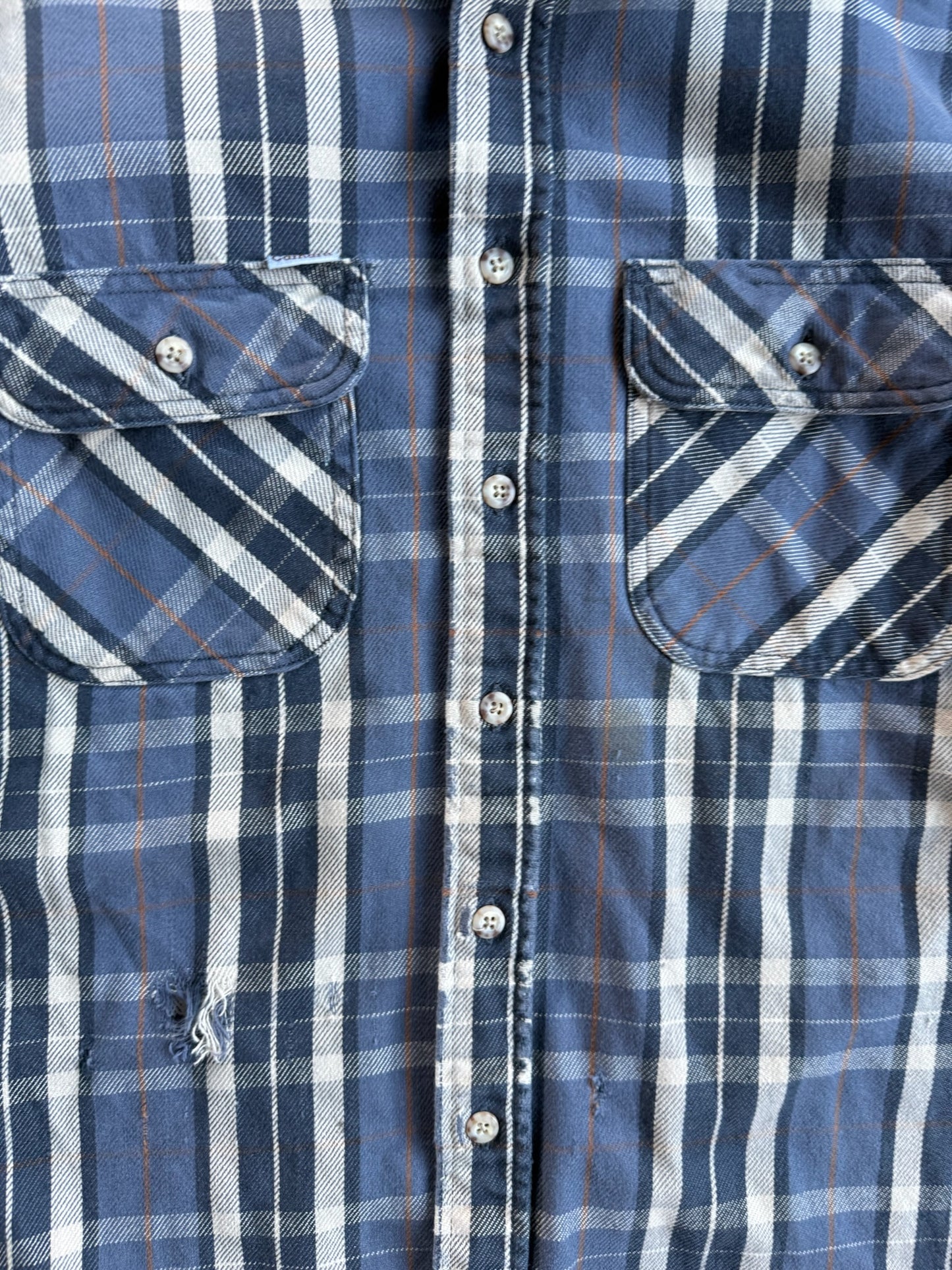 Vintage Carhartt Blue Plaid Flannel - XL