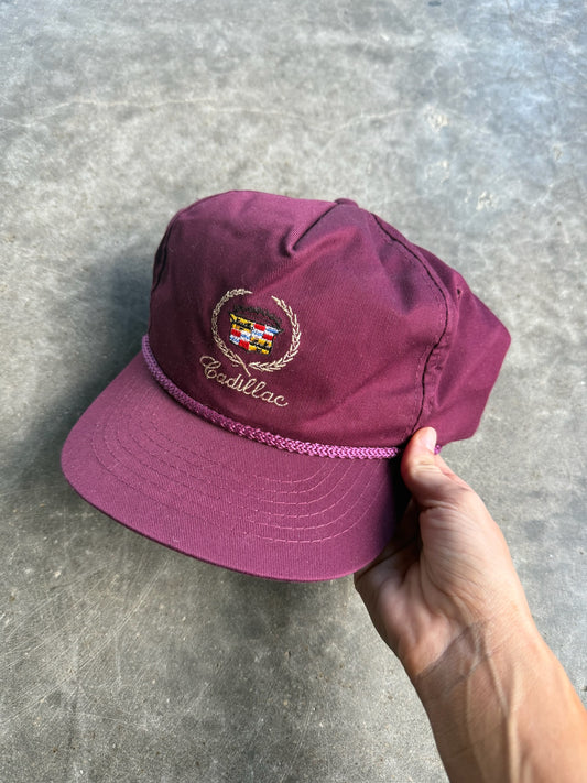Vintage Maroon Cadillac Snapback Hat