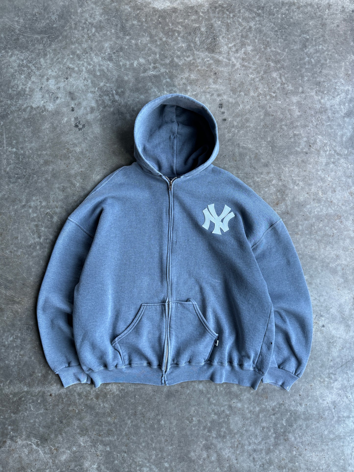 Vintage Blue Yankees Russell Zip Up - XXL