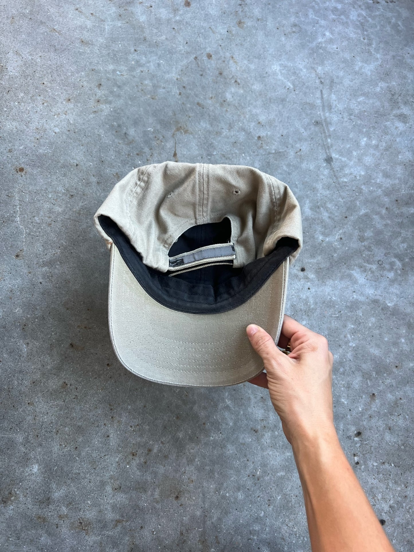 Vintage Beige Nike Velcro Hat