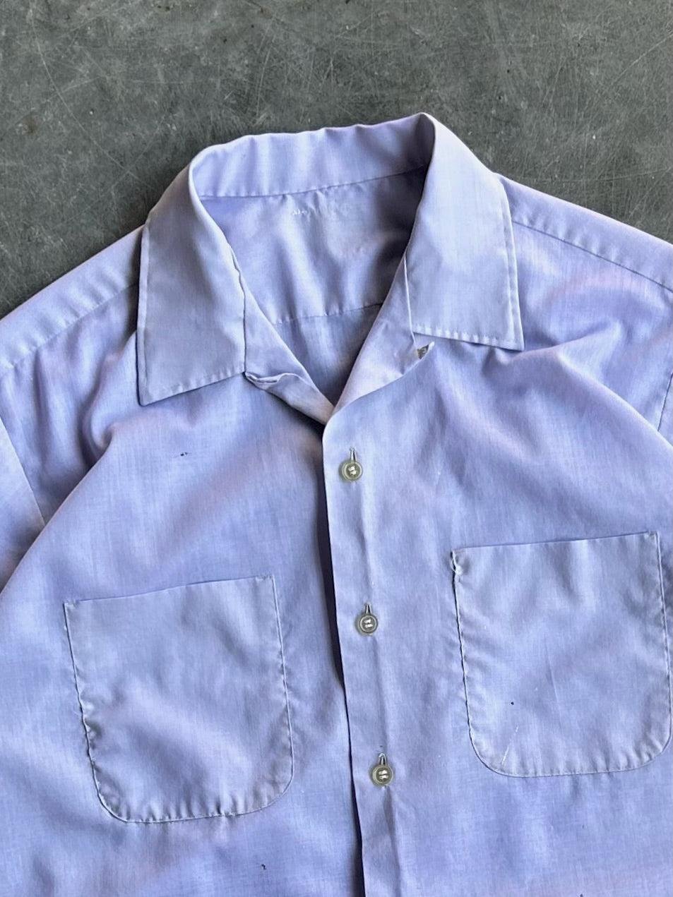 Vintage Purple Blank Button-Up Shirt - M