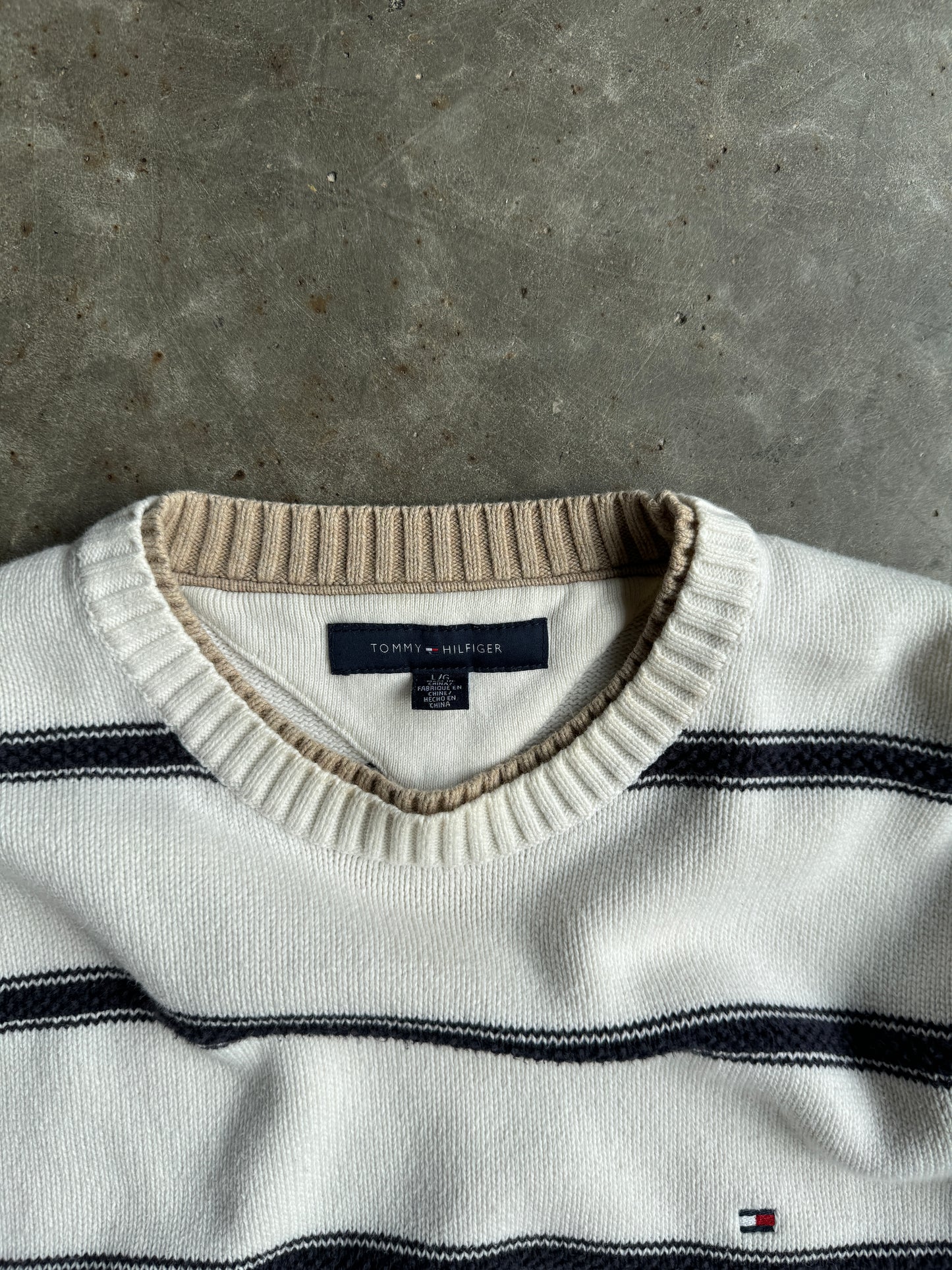 Vintage Tommy Hilfiger Striped Sweater - L