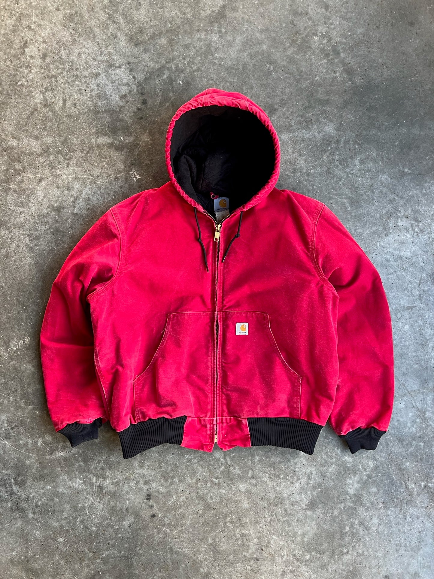 Vintage Hot Pink Hooded Carhartt Jacket - XL