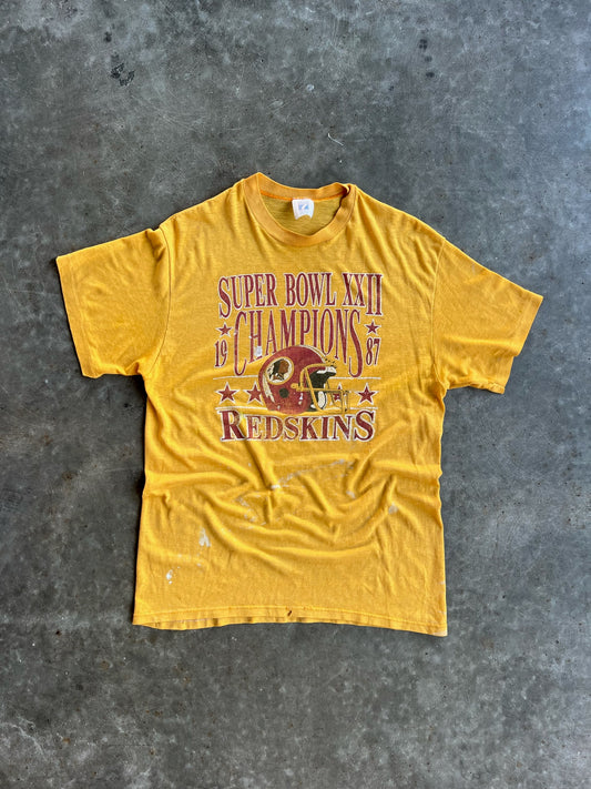 Vintage Yellow 1987 Redskins Super Bowl Champions Shirt - M