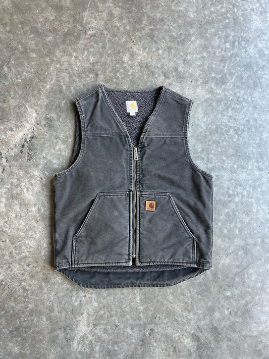 Vintage Black Fleece Lined Carhartt Vest - M