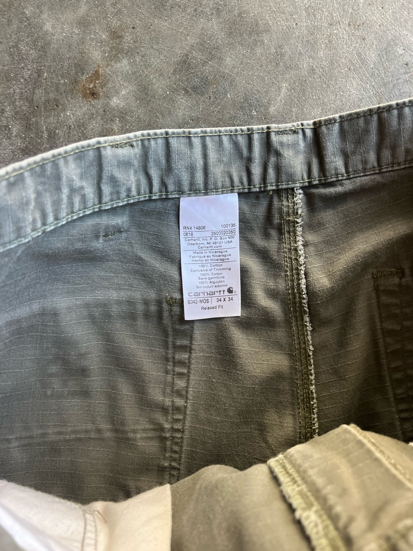 Vintage Green Carhartt Carpenter Pants - 34