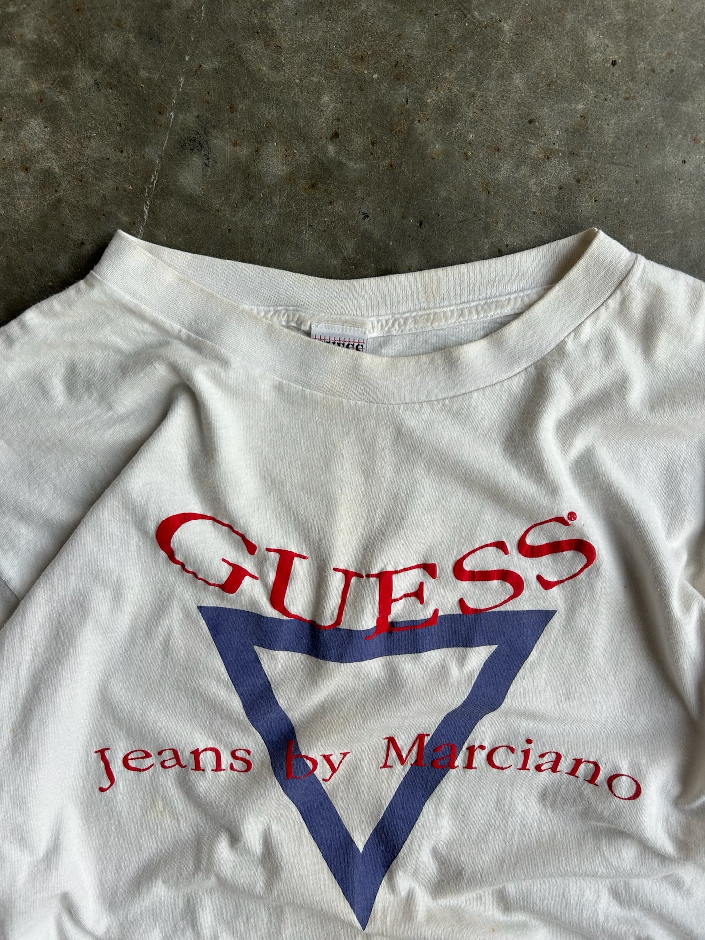 Vintage White Guess Long Sleeve Shirt - XL