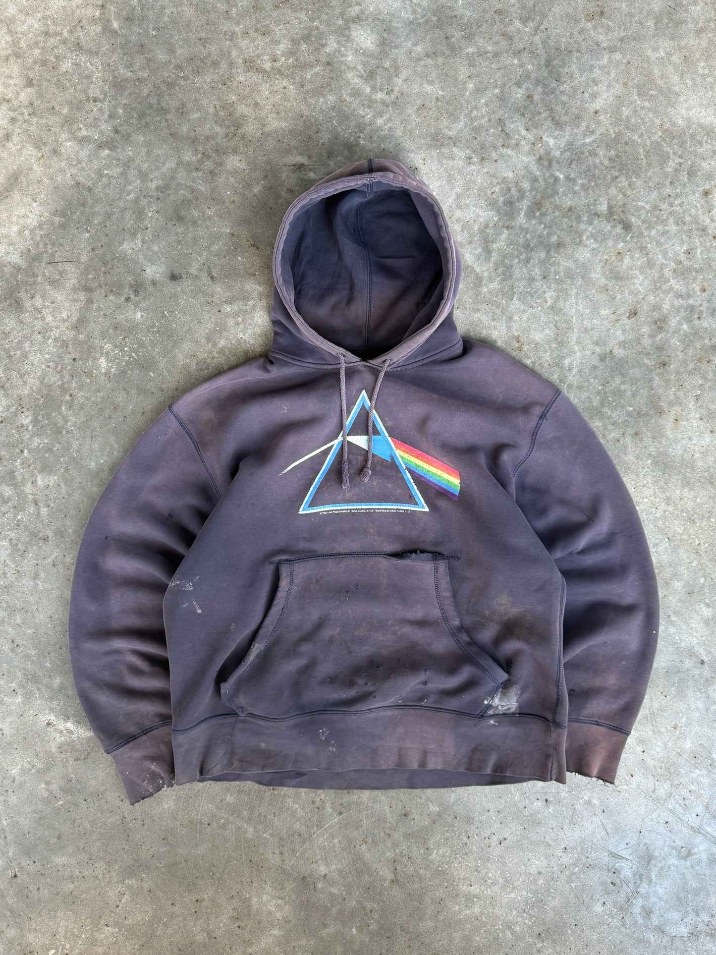 Vintage Distressed Pink Floyd Hoodie - XL