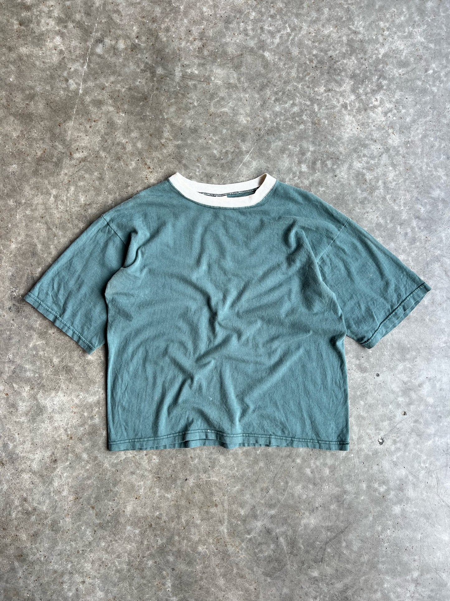 Vintage Faded Teal Blank Shirt - XL