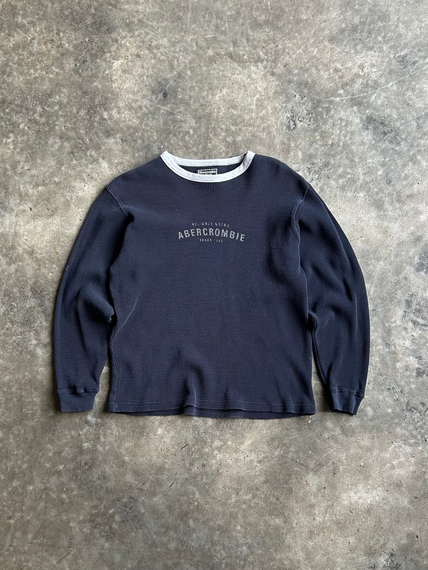 Vintage Abercrombie & Fitch Navy Thermal - M