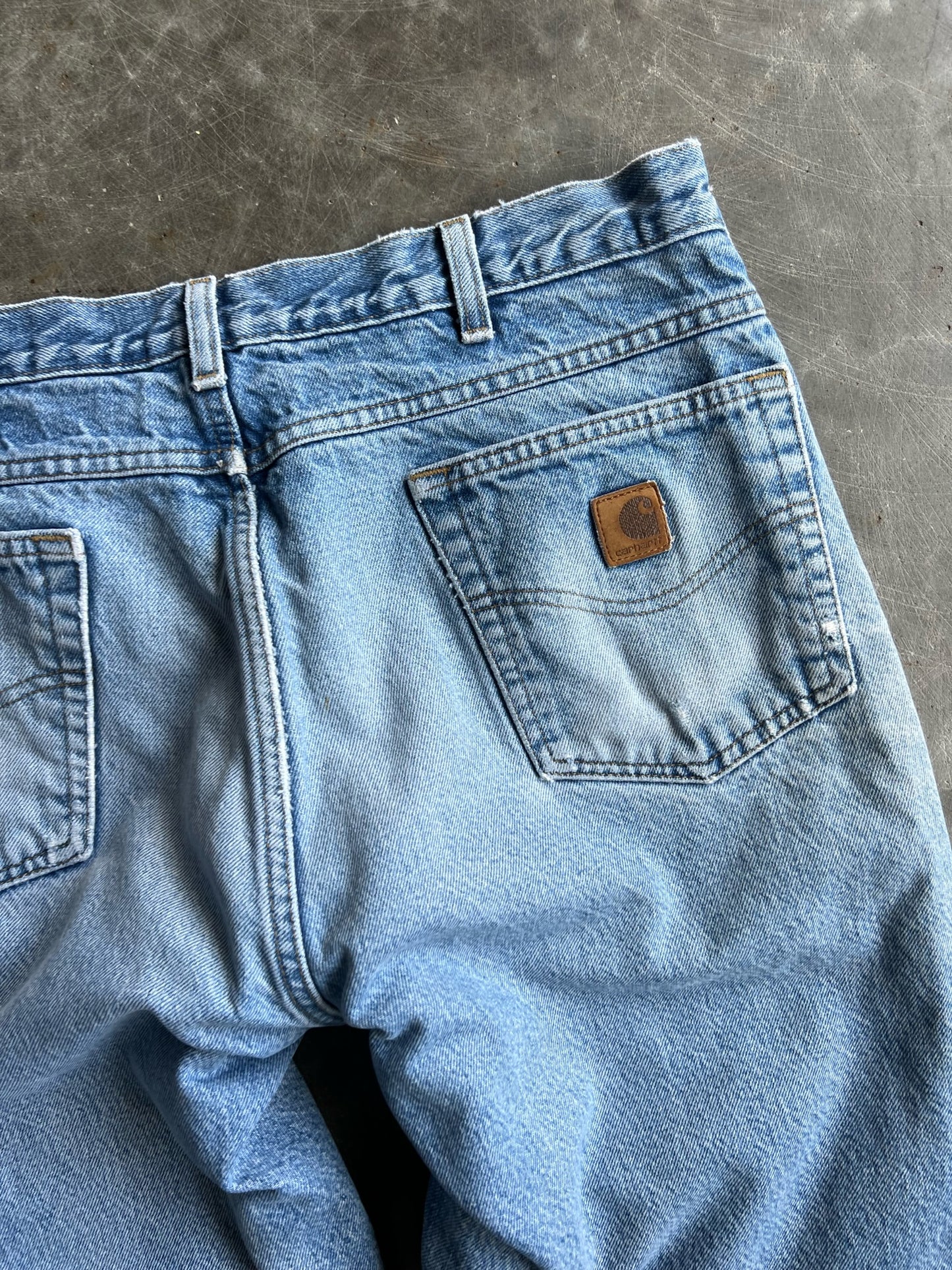 Vintage Distressed Flannel Lined Carhartt Pants - 35