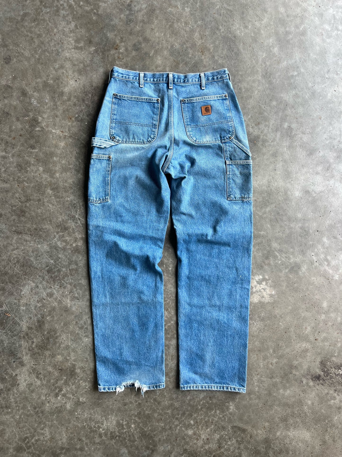 Vintage Medium Wash Carhartt Double Knee Pants - 34