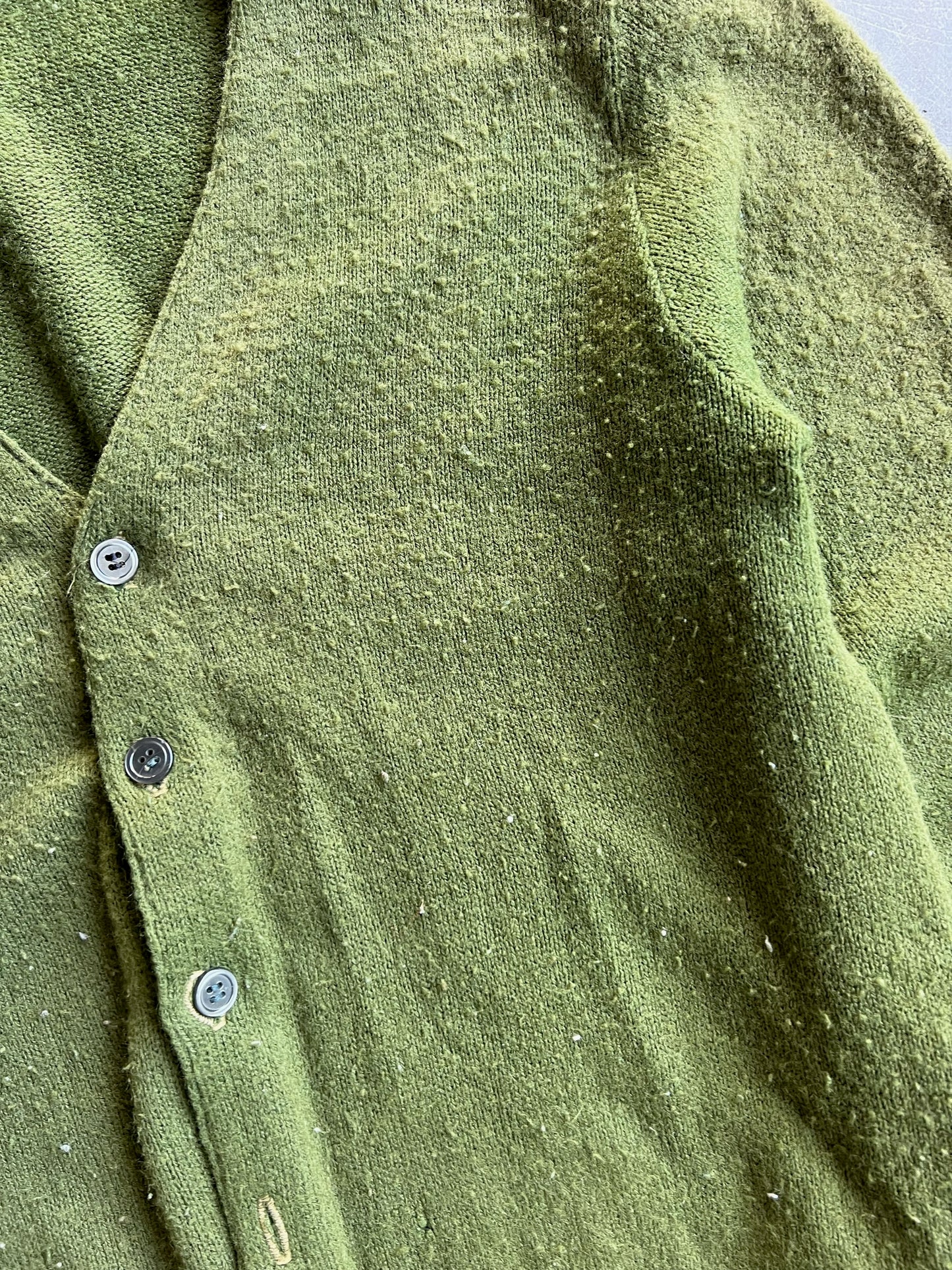 Vintage Olive Green Cardigan - L