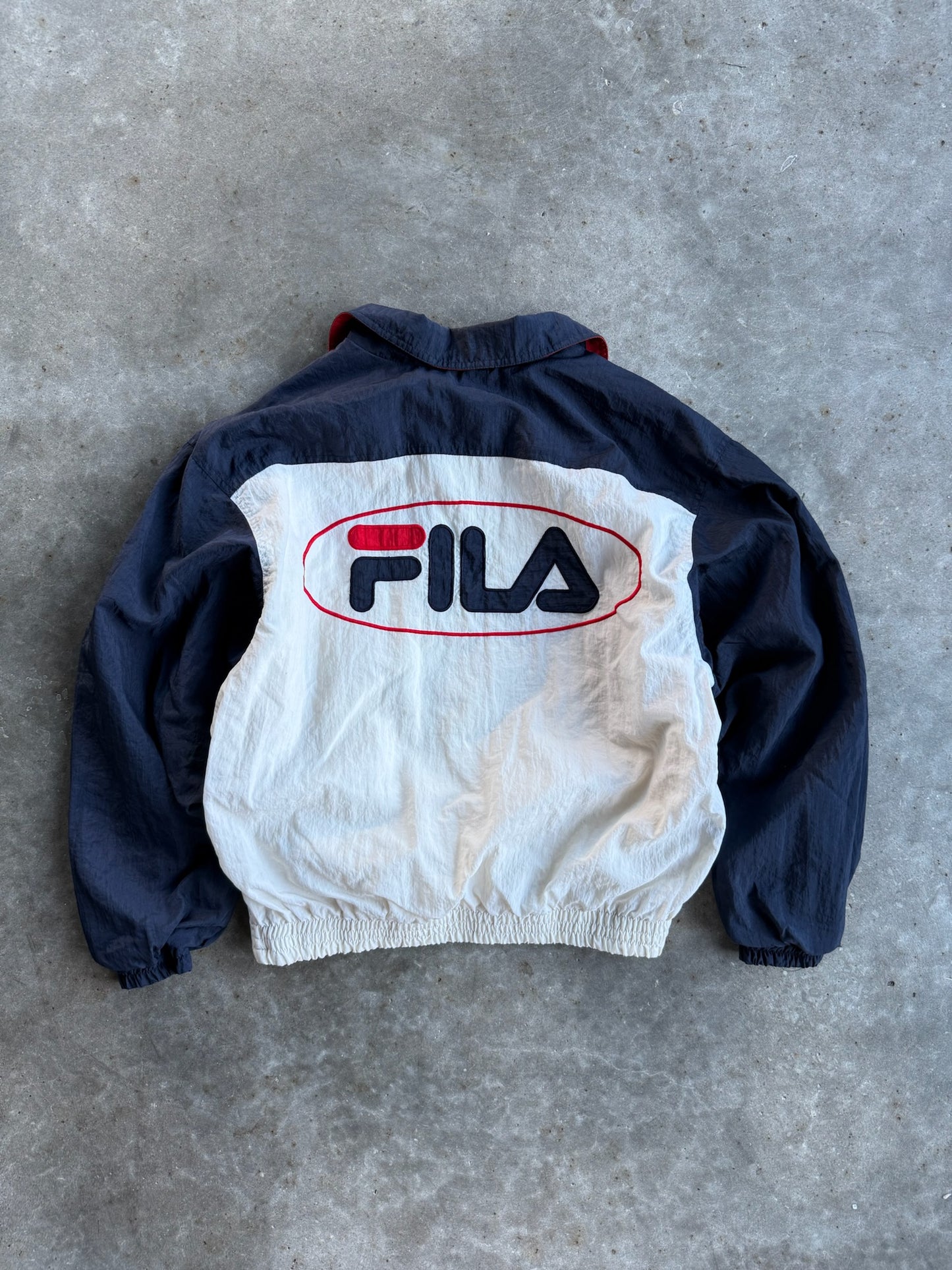 Vintage Fila Windbreaker Quarter Zip - L