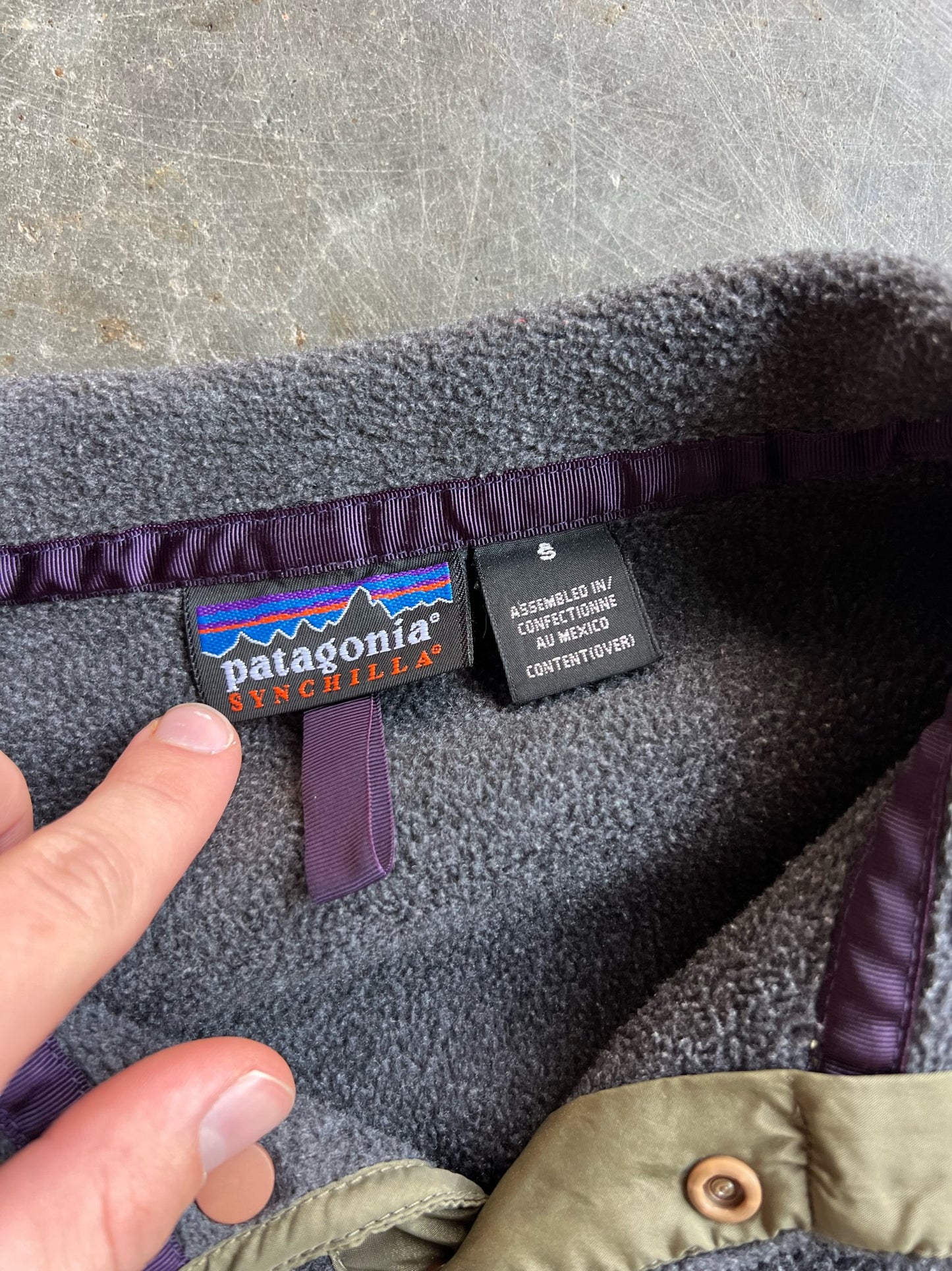 Vintage Gray Fleece Patagonia Tsnap - S