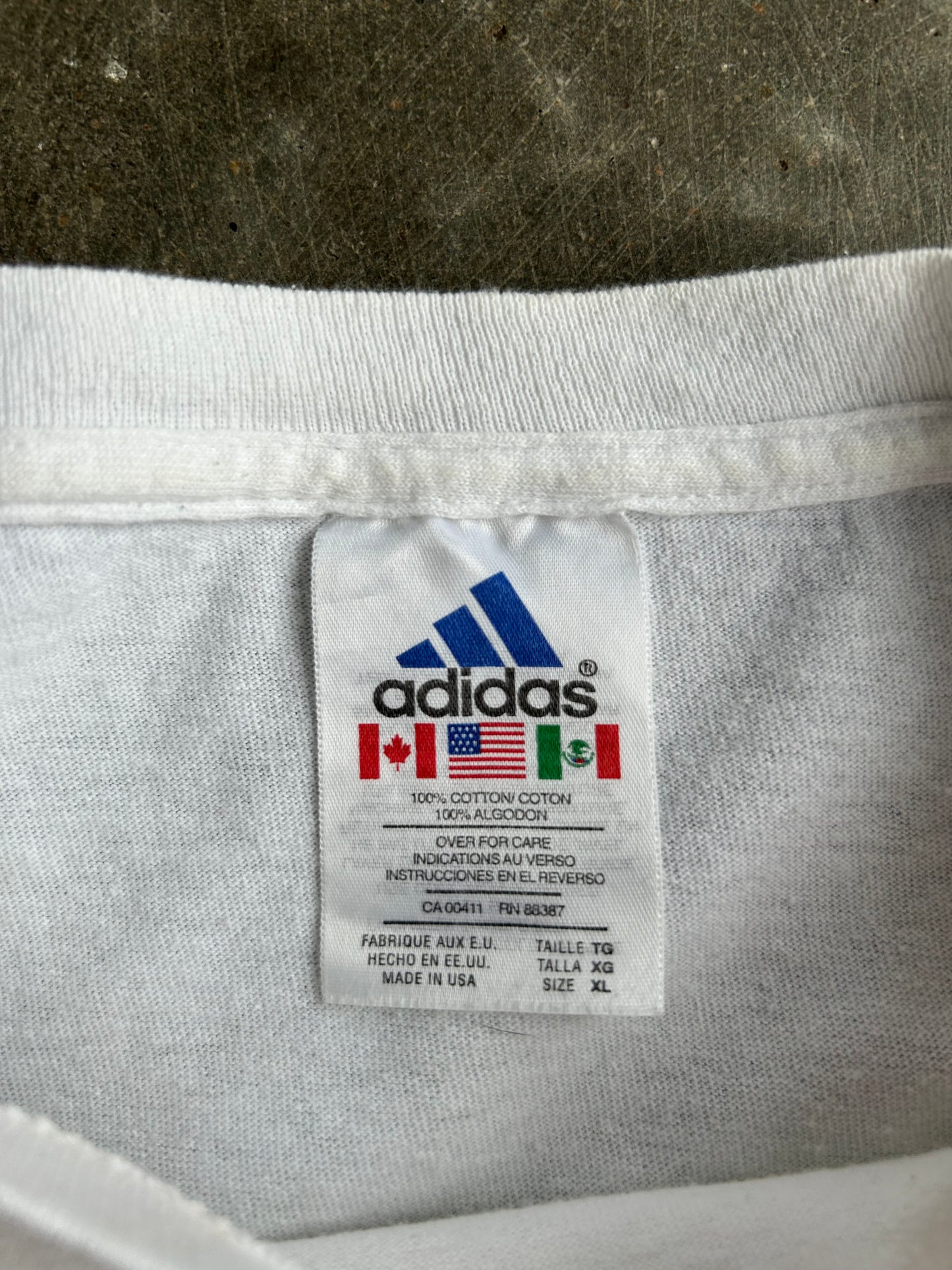 Vintage White Adidas Tee - XL