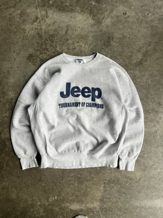 Vintage Grey Jeep Tournament Of Champions Crew - XXL