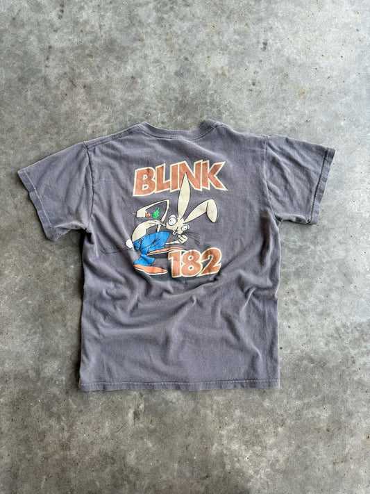 Vintage Faded Grey Blink 182 Graphic Tee - S