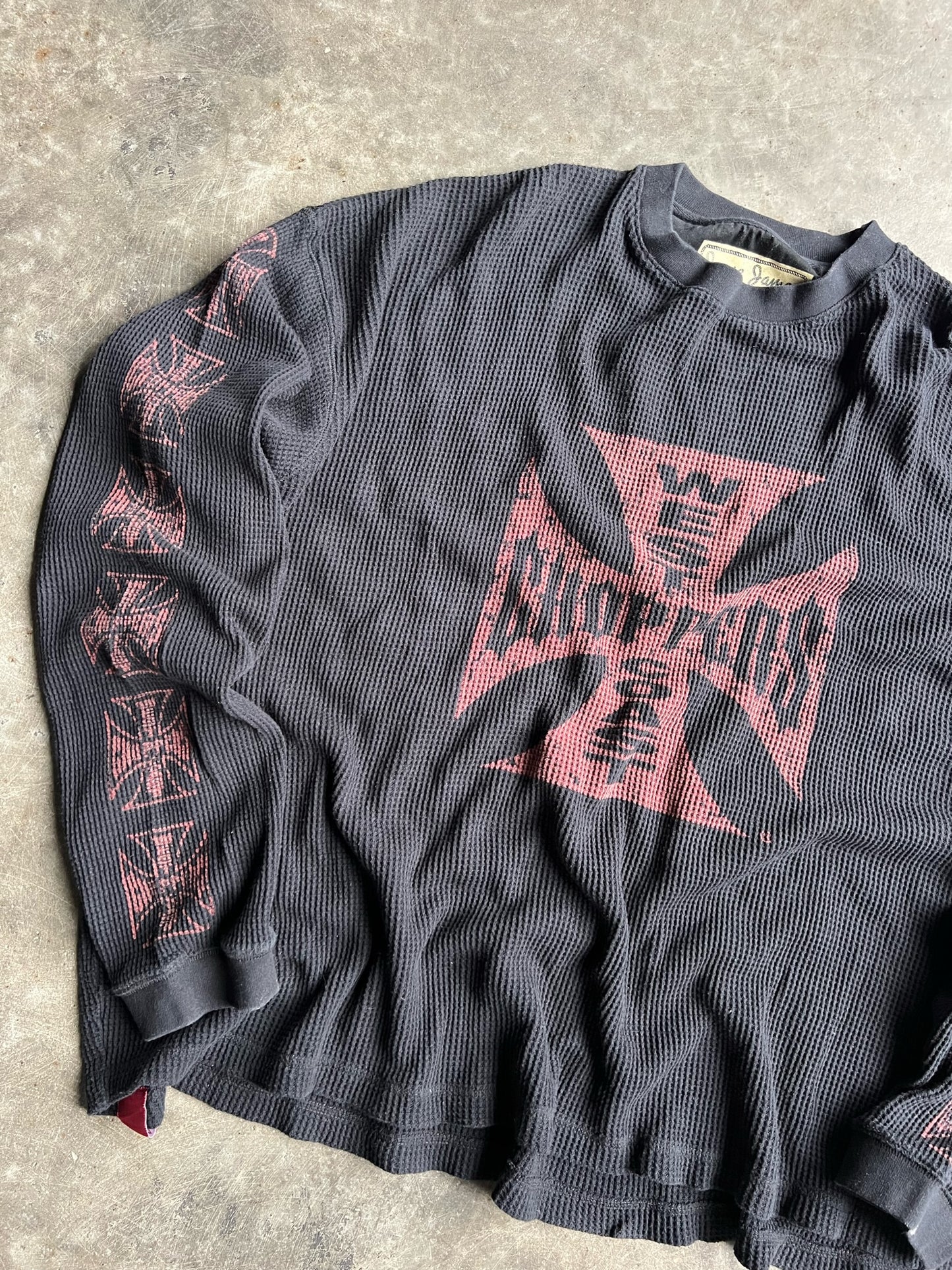 Vintage Black West Coast Choppers Thermal - XXL