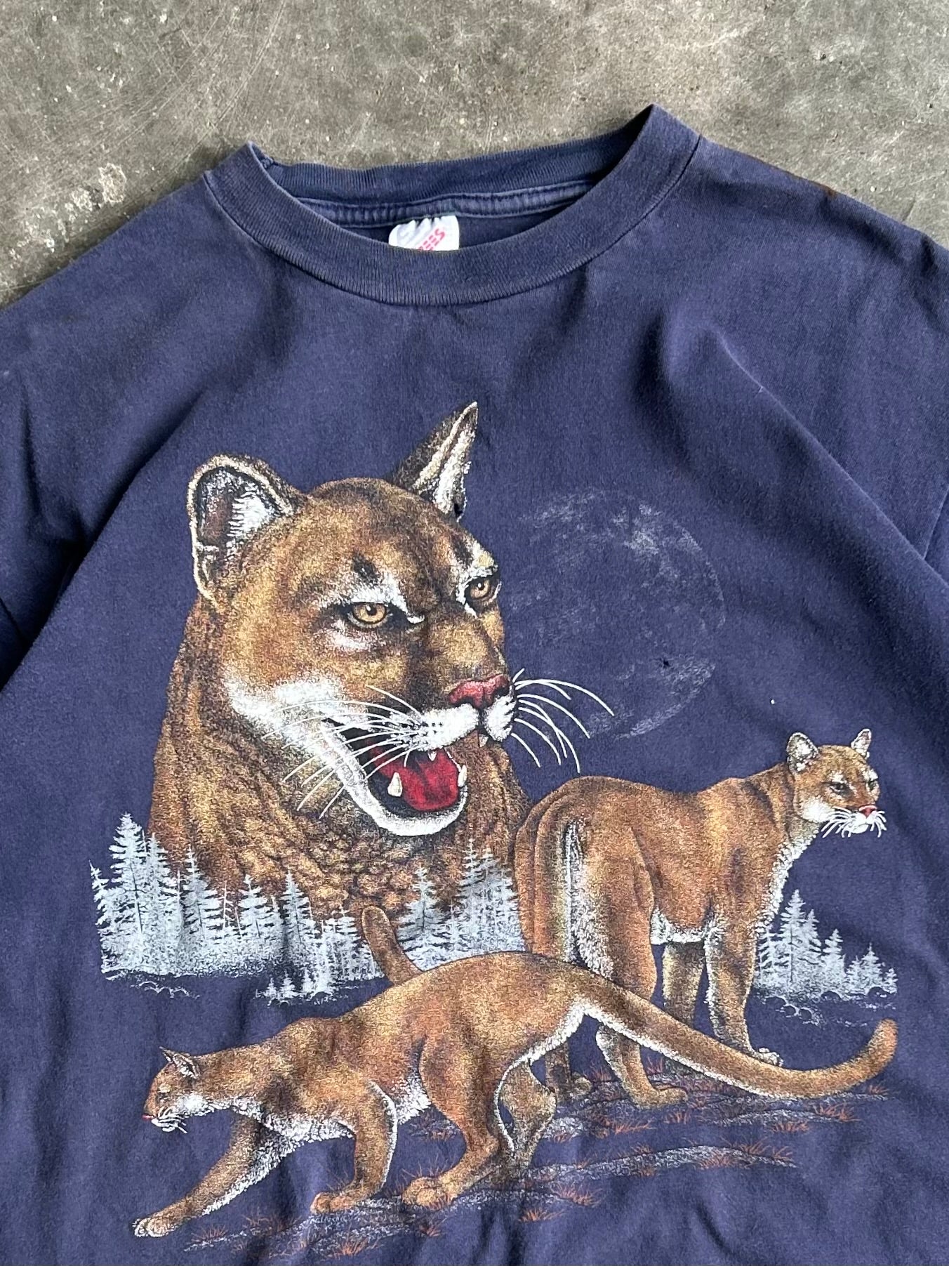 Vintage Navy Cougar Tee - XL