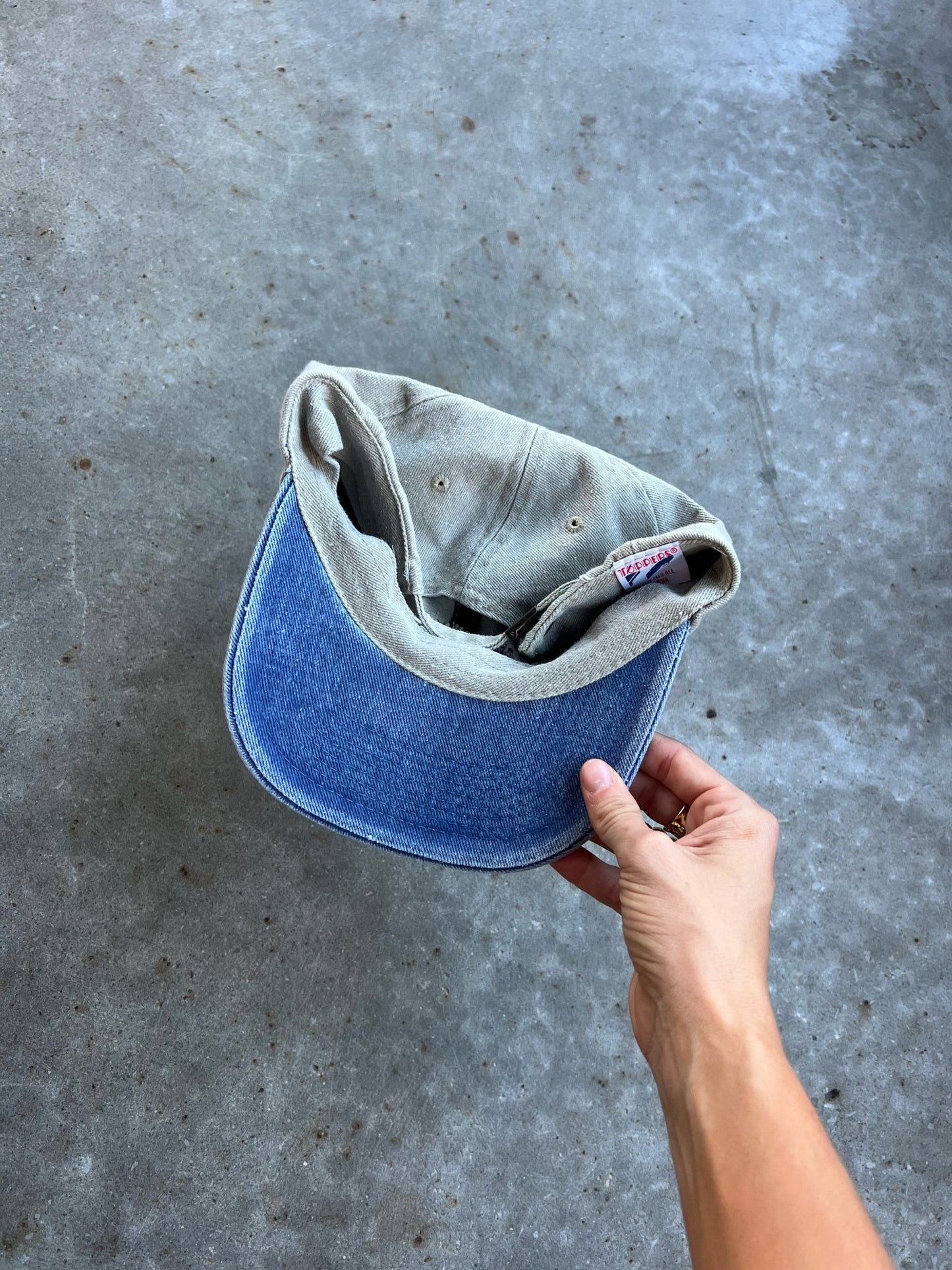 Vintage White Beach Canvas Stapback Hat