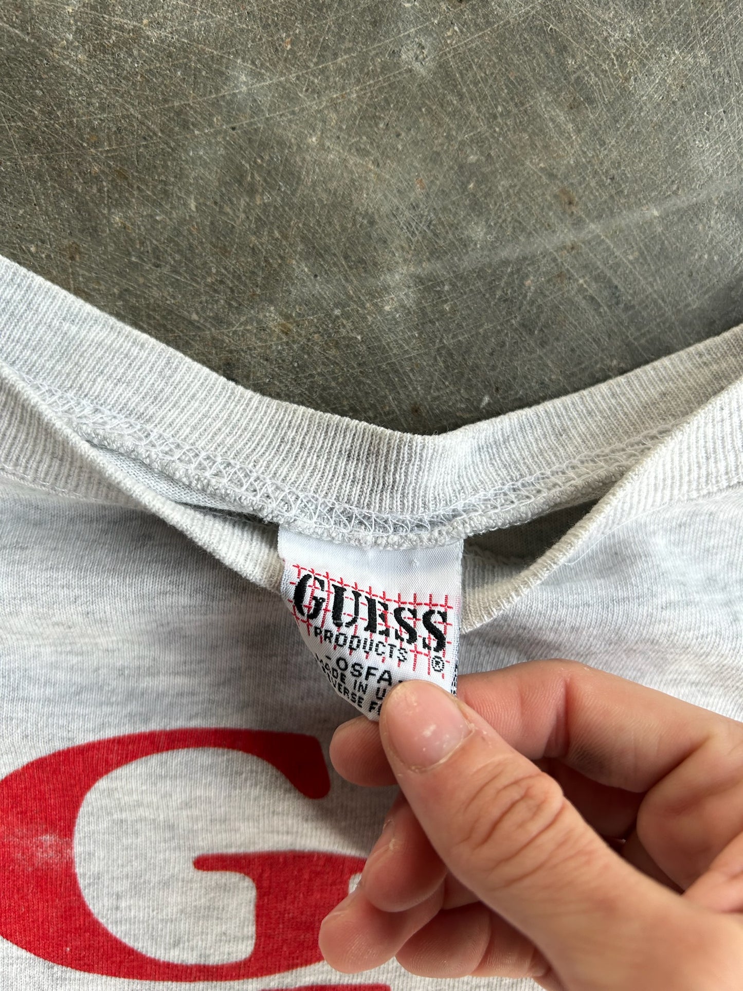 Vintage Grey Guess Jeans Long Sleeve - L