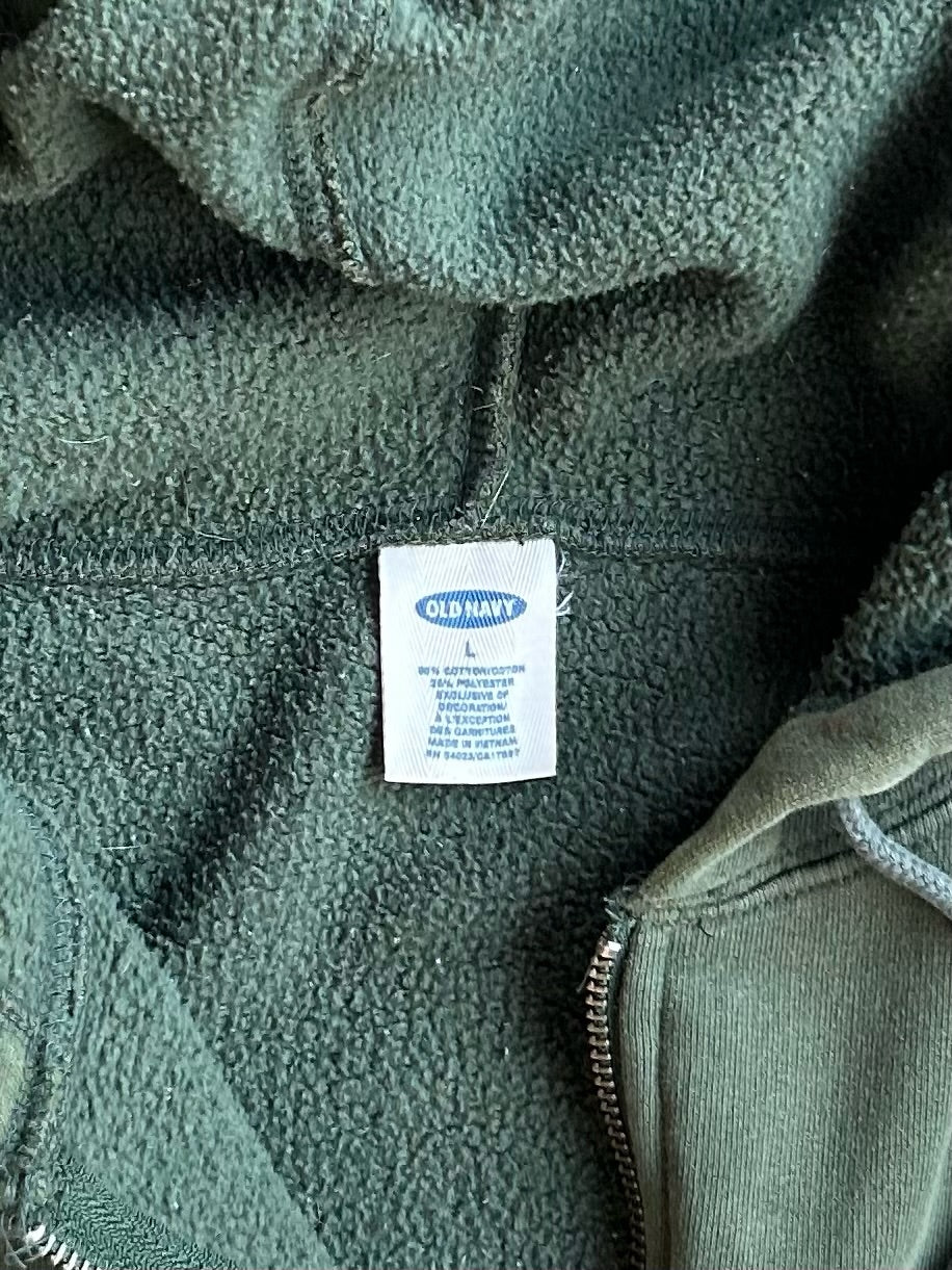 Vintage Green Old Navy Hooded Zip Up - L