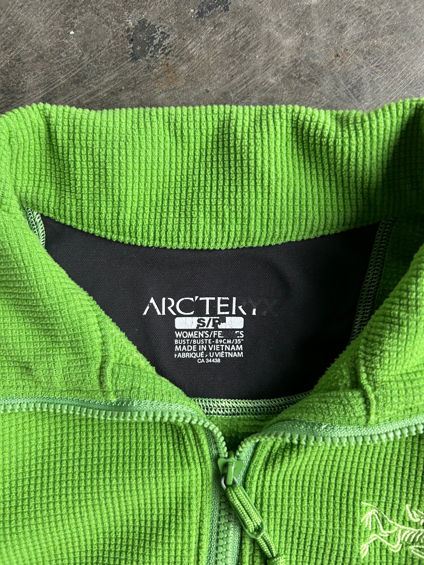 Green Arcteryx Waffle Knit Jacket - S