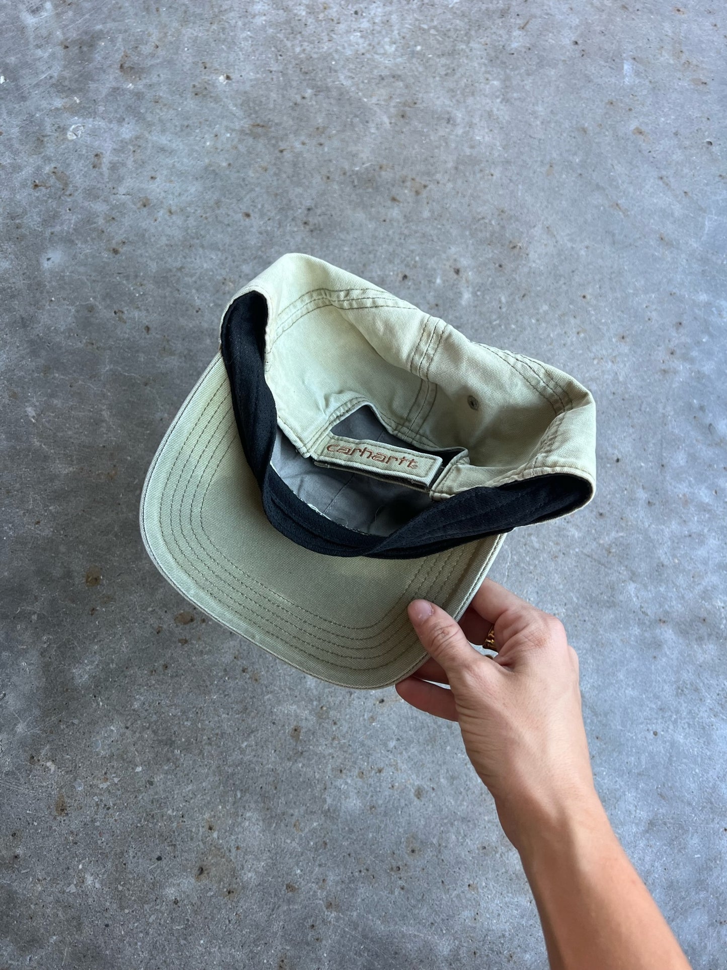 Vintage Faded Light Green Carhartt Velcro Hat